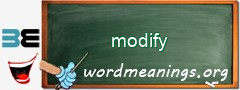 WordMeaning blackboard for modify